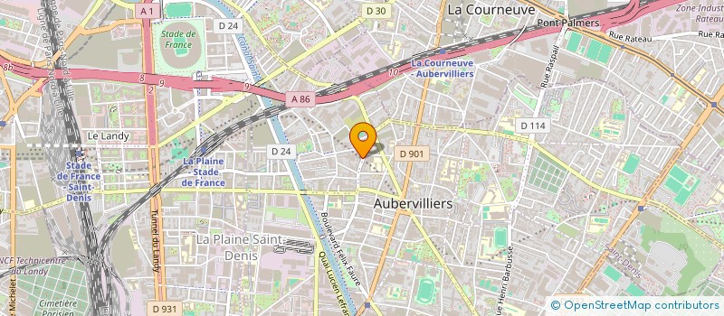 localisation de l'entreprise DUO DIAG à AUBERVILLIERS