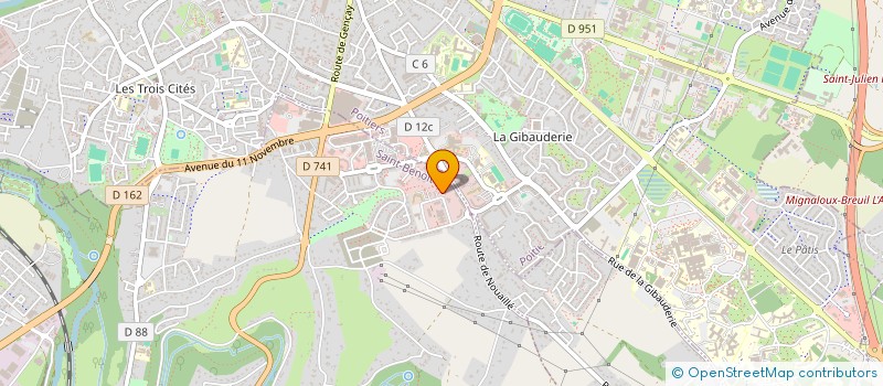 localisation de l'entreprise DUO IMMO POITIERS à SAINT-BENOIT