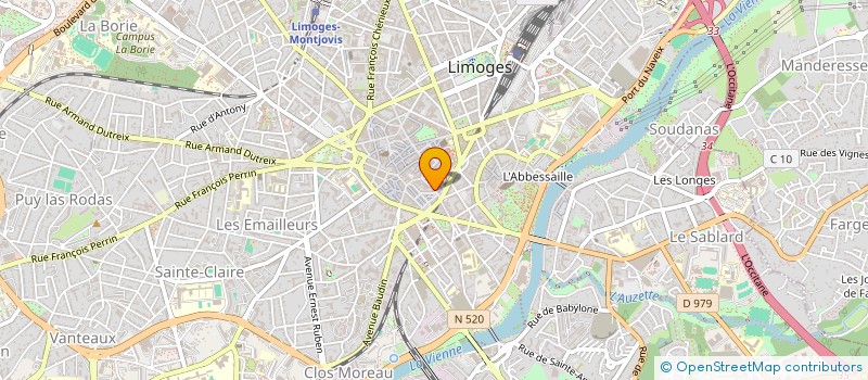localisation de l'entreprise DUO PRESTO à LIMOGES