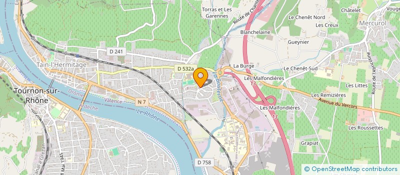 localisation de l'entreprise DUO STARS  TAIN-L'HERMITAGE