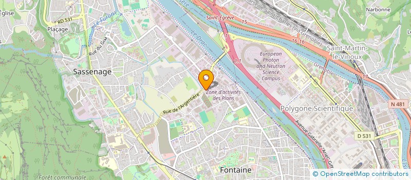 localisation de l'entreprise DUO VITRERIE FERMETURE à FONTAINE