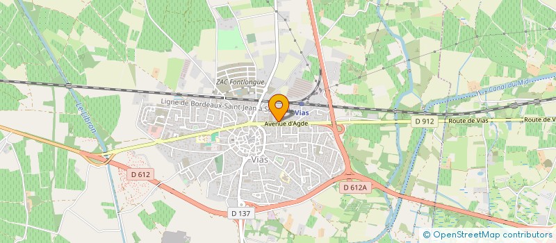 localisation de l'entreprise DUOBAT  VIAS