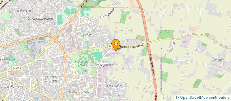 localisation de l'entreprise DUOTECH - AMPLITUDE à VALENCE