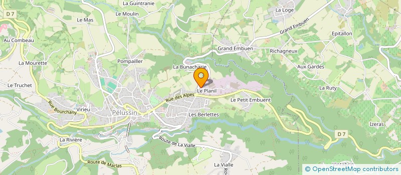 localisation de l'entreprise DUP METAL  PELUSSIN