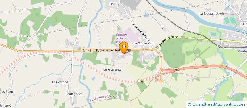 localisation de l'entreprise DUPAIRAUD MAINTENANCE à EXIDEUIL-SUR-VIENNE