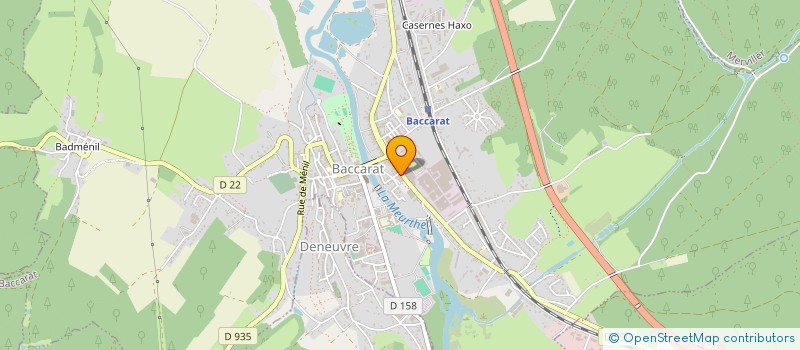 localisation de l'entreprise DUPAYS GOLLE  BACCARAT