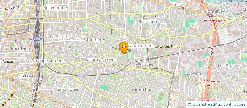 localisation de l'entreprise DUPLAN ARAGO  VILLEURBANNE