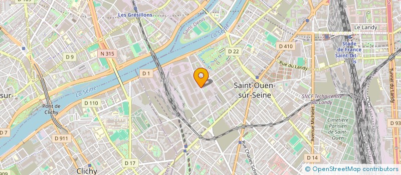 localisation de l'entreprise DUPOND ET DUPONT à SAINT-OUEN-SUR-SEINE