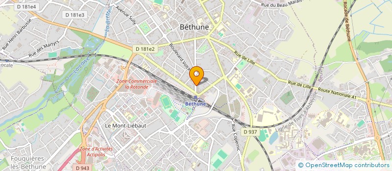 localisation de l'entreprise DUPONT à BETHUNE