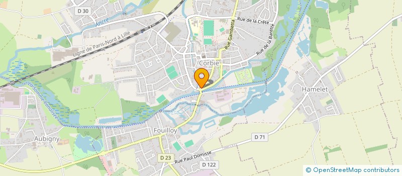 localisation de l'entreprise DUPONT COURTAGE TRAVAUX à CORBIE