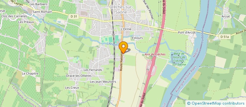 localisation de l'entreprise DUPONT FRERES à CRECHES-SUR-SAONE
