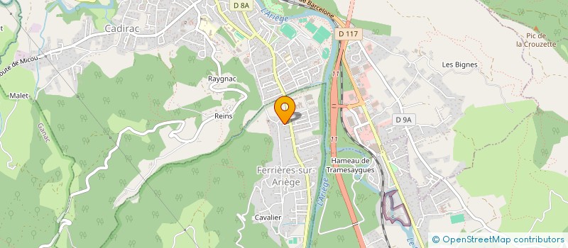 localisation de l'entreprise DUPONT J.E à FERRIERES-SUR-ARIEGE