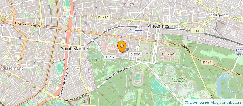 localisation de l'entreprise DUPONT PEREIRA à VINCENNES