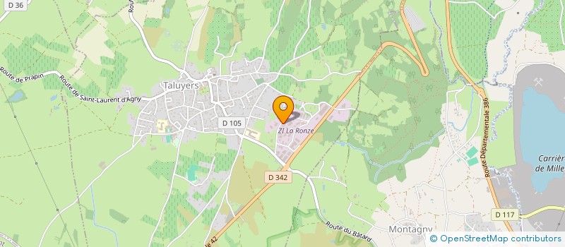 localisation de l'entreprise DUPORT BTP à TALUYERS