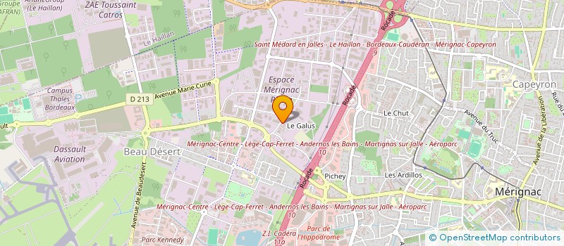 localisation de l'entreprise DUPORT MATERIEL INCENDIE à MERIGNAC