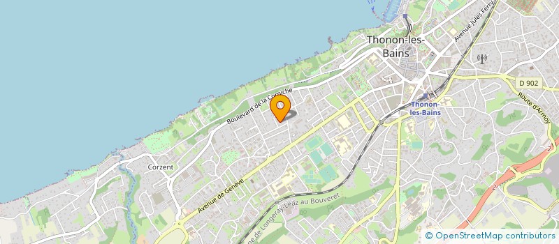 localisation de l'entreprise DUPRAZ ELECTRICITE à THONON-LES-BAINS
