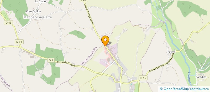 localisation de l'entreprise DUPRE à VILLEBOIS-LAVALETTE