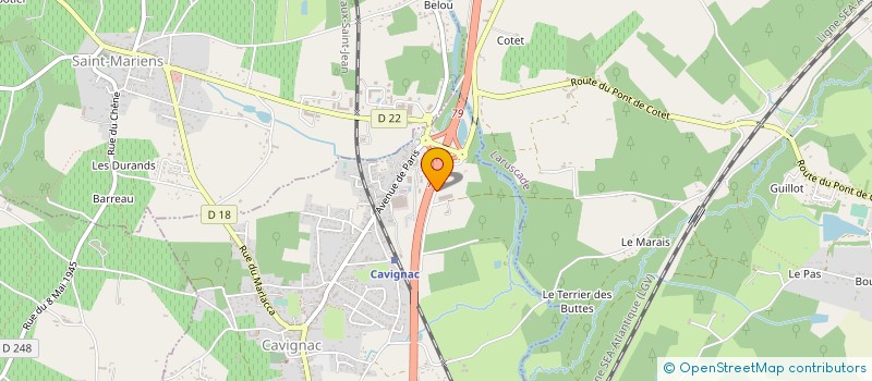 localisation de l'entreprise DUPUY FRERES à CAVIGNAC