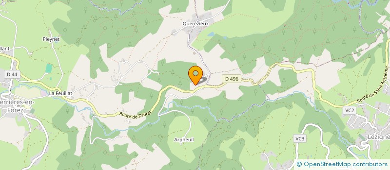 localisation de l'entreprise DUPUY GUILLOT  VERRIERES-EN-FOREZ