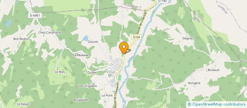 localisation de l'entreprise DUPUY TP  VILLAC