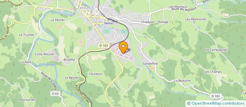 localisation de l'entreprise DURA PRODUCTS à TENCE