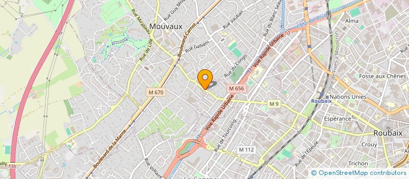 localisation de l'entreprise DURA TEC à MOUVAUX