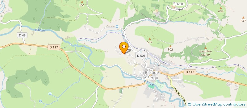 localisation de l'entreprise DURAND BRUNO à LA BASTIDE-DE-SEROU