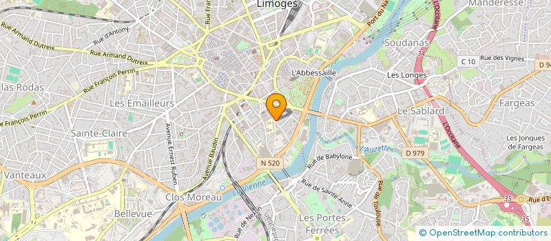 localisation de l'entreprise DURAND DE LA RIVIERE à LIMOGES