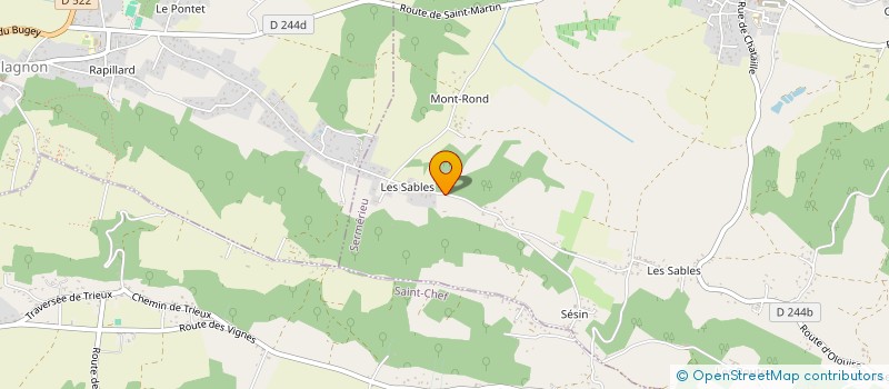 localisation de l'entreprise DURAND ENTREPRISE à SERMERIEU