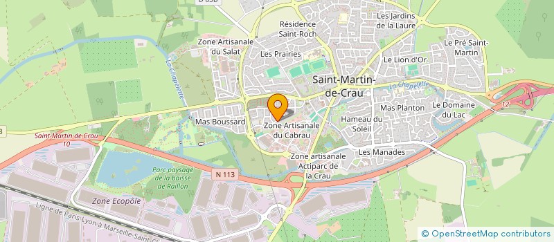localisation de l'entreprise DURAND GESTION à SAINT-MARTIN-DE-CRAU