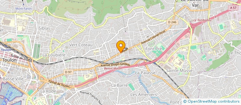 localisation de l'entreprise DURAND JEAN YVES ET DELCOMBEL VERONIQUE  TOULON