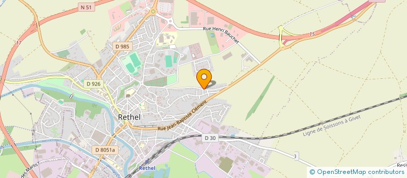 localisation de l'entreprise DURAND-LECOT  RETHEL