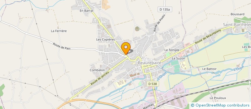 localisation de l'entreprise DURAND MECANIQUE GENERALE à BEAUREPAIRE