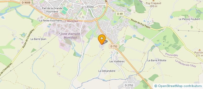 localisation de l'entreprise DURAND MOUCHARD  POUZAUGES