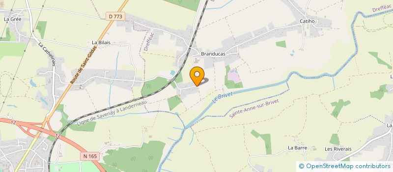 localisation de l'entreprise DURAND TANGUY INDIVISION  DREFFEAC