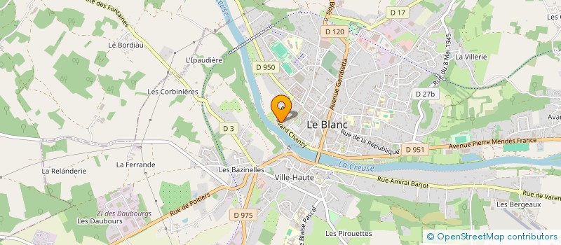 localisation de l'entreprise DURAND-TETE à LE BLANC