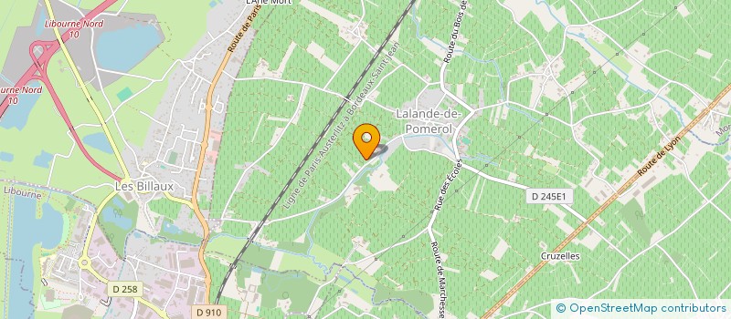 localisation de l'entreprise DURAND TEYSSIER  LALANDE-DE-POMEROL