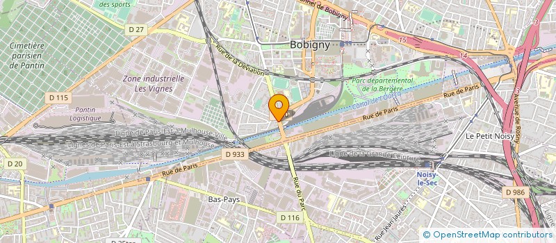 localisation de l'entreprise DURANDEAU CHADEYRAS  BOBIGNY