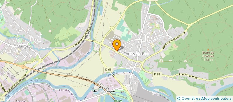 localisation de l'entreprise DURANT MATERIAUX à CHOISY-AU-BAC