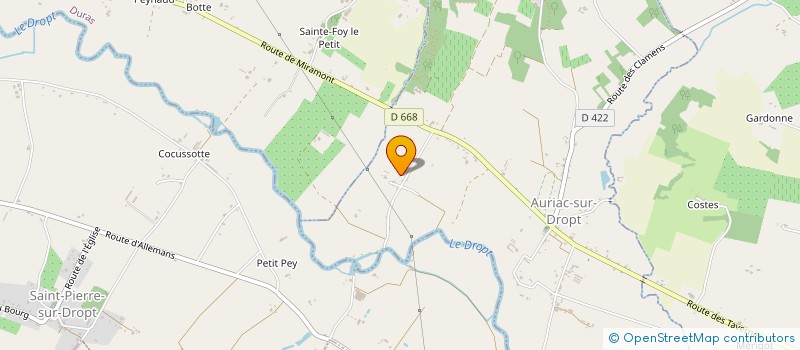 localisation de l'entreprise DURAS RENOVATION  AURIAC-SUR-DROPT