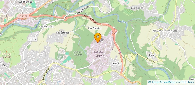 localisation de l'entreprise DURET ELECTRICITE à ANNECY