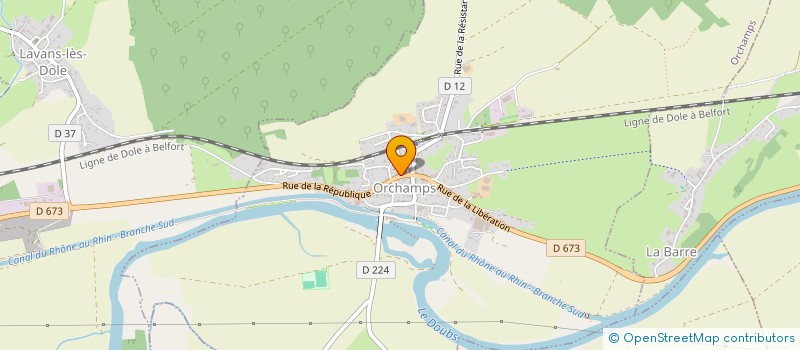 localisation de l'entreprise DUREY  ORCHAMPS