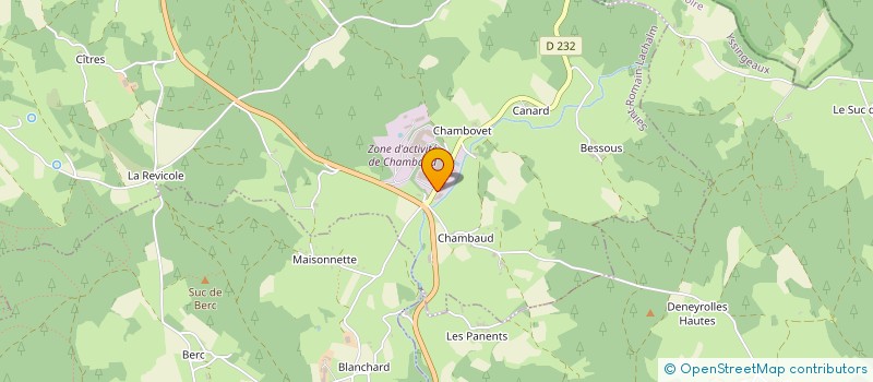 localisation de l'entreprise DURIEUX FERMETURES  SAINT-ROMAIN-LACHALM