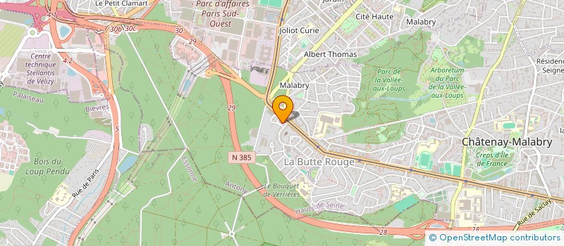 localisation de l'entreprise DURIEUX SARL à CHATENAY-MALABRY