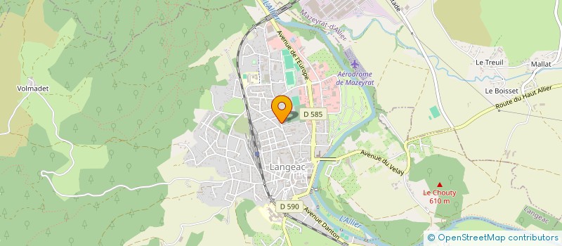 localisation de l'entreprise DURIN GANSEL CHACORNAC à LANGEAC