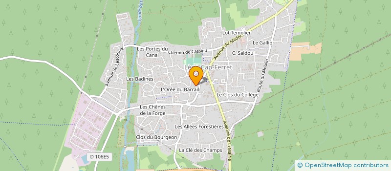 localisation de l'entreprise DURON IMMOBILIER à LEGE-CAP-FERRET