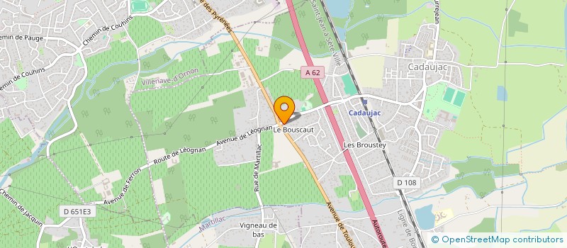 localisation de l'entreprise DUROSELLE PEYRAGA RL-2025  CADAUJAC