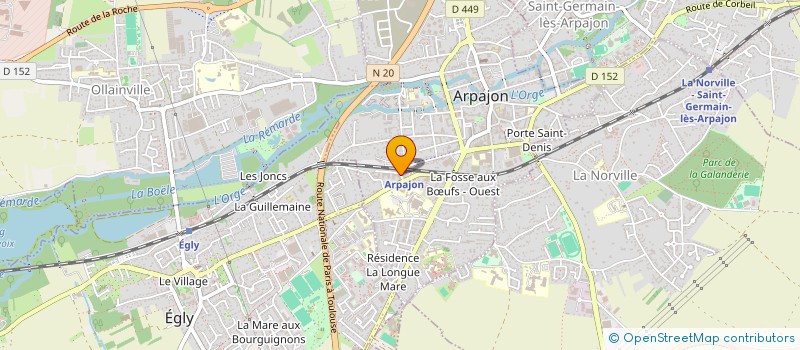 localisation de l'entreprise DURU  ARPAJON