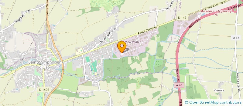 localisation de l'entreprise DURUSSEL  SAINT-SYMPHORIEN-D'OZON