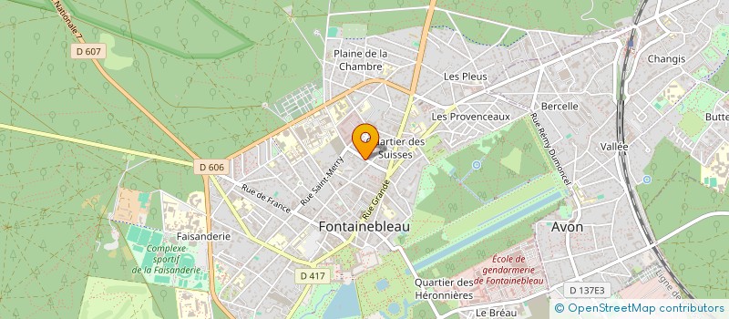 localisation de l'entreprise DURY  FONTAINEBLEAU